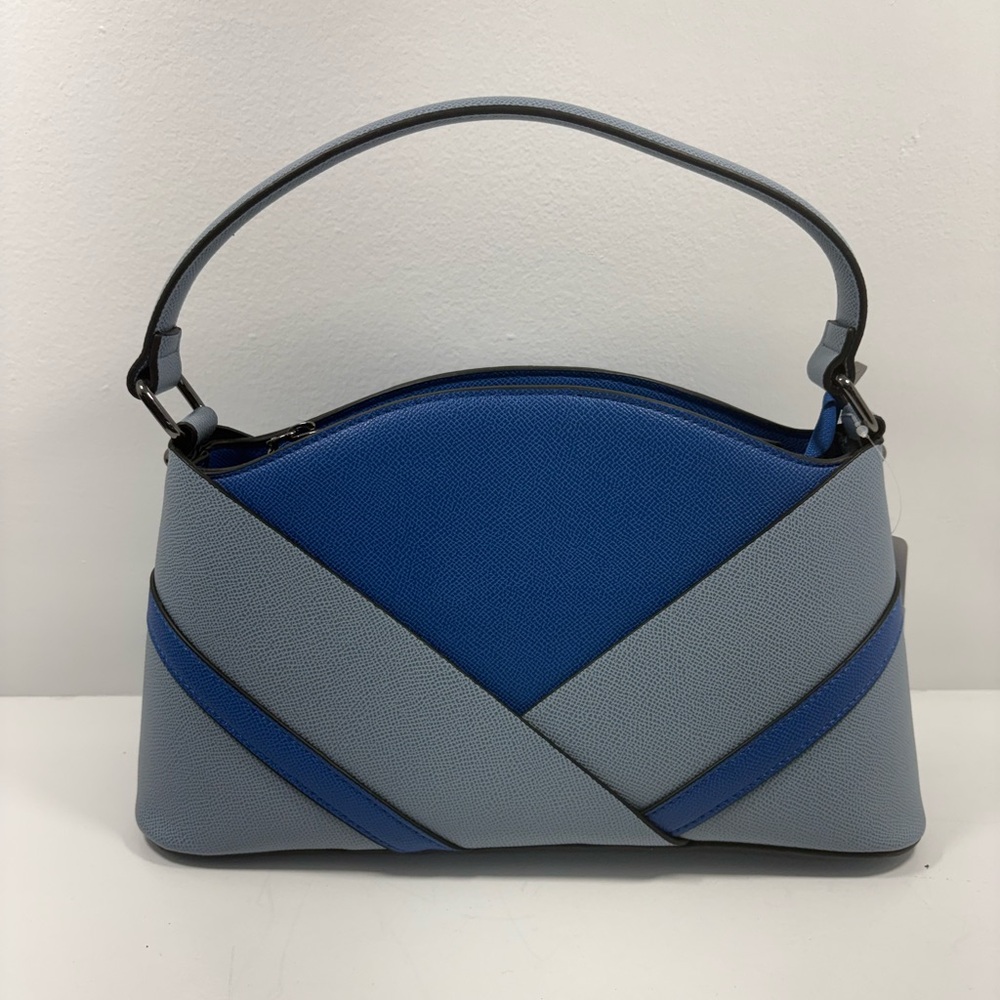Stylish Two-Tone Blue Women's Shoulder Bag